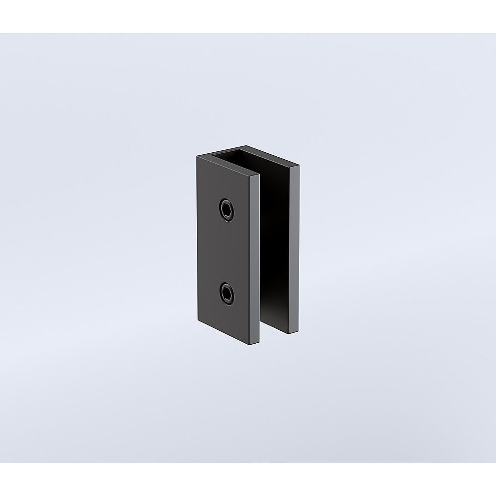 NNEDSZ 70cm Frameless Glass Bath Screen with Brackets - Black-4