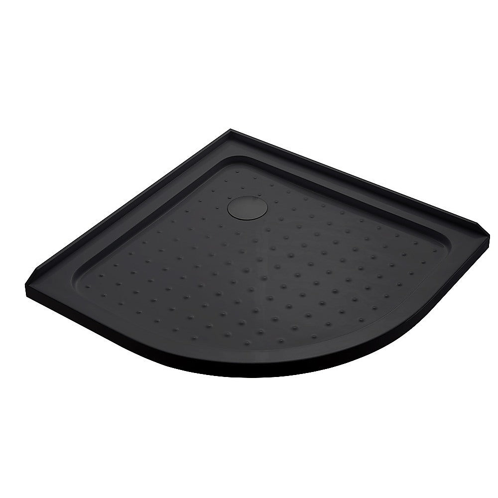 NNEDSZ 100x100cm Rounded Curved Shower Base in Black-3