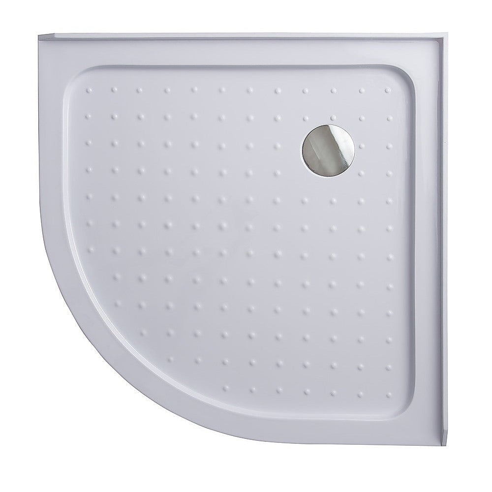 NNEDSZ 100x100cm Rounded Curved Shower Base in White-0