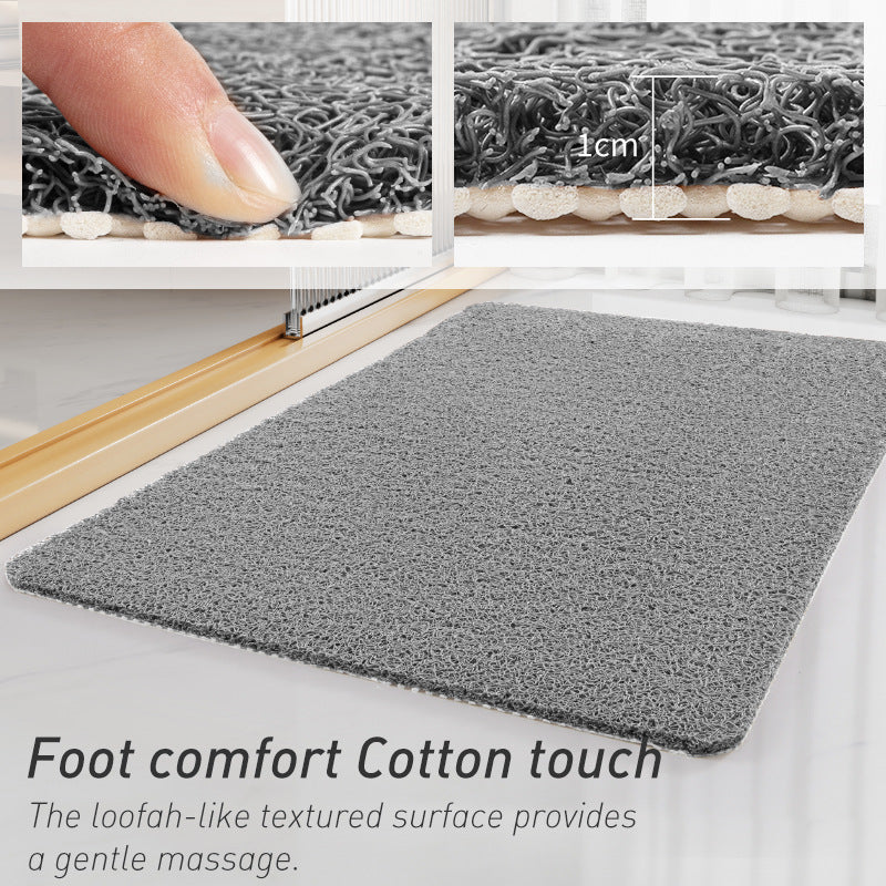NNEDSZ Cat Head Beige Non-Slip Loofah-Style Bathroom Mat - Quick-Dry and Soft 40*60cm-3