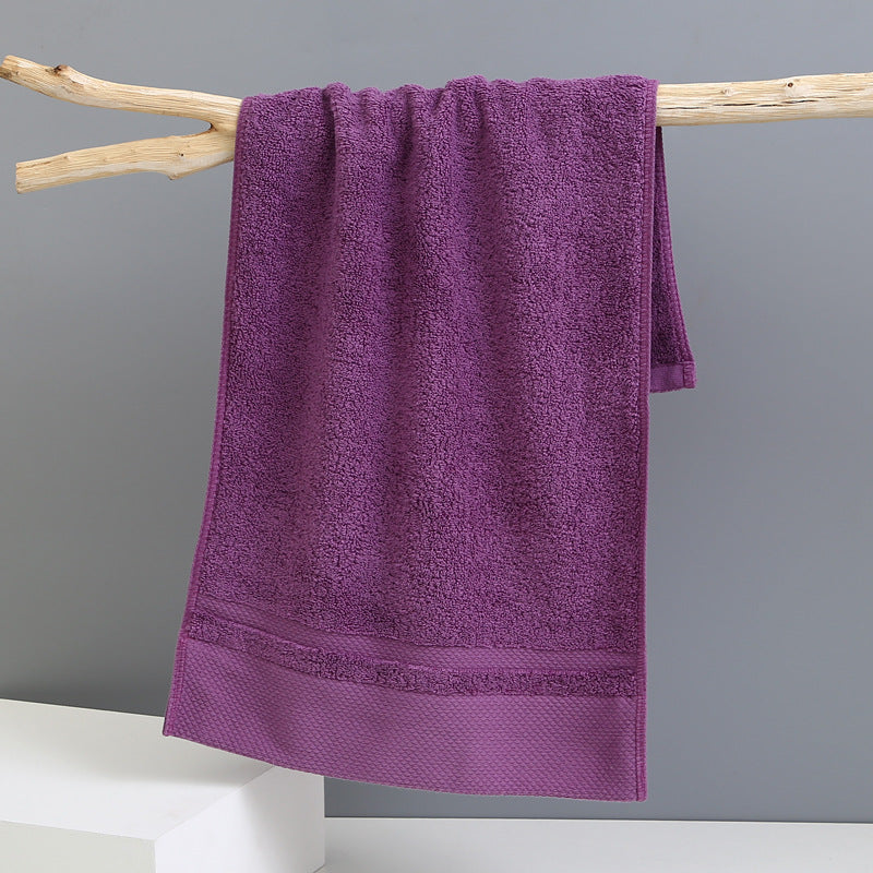 NNEDSZ Purple Luxury 100% Cotton Face Towel Set - 3-Piece Thick & Absorbent Towels-0
