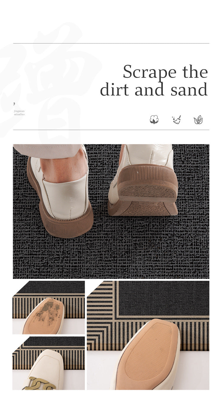 NNEDSZ 50*80cm Brown Style 1 Geometric Patterns Outdoor Entryway Mat - Non-Slip Welcome Rug for Front Door-3