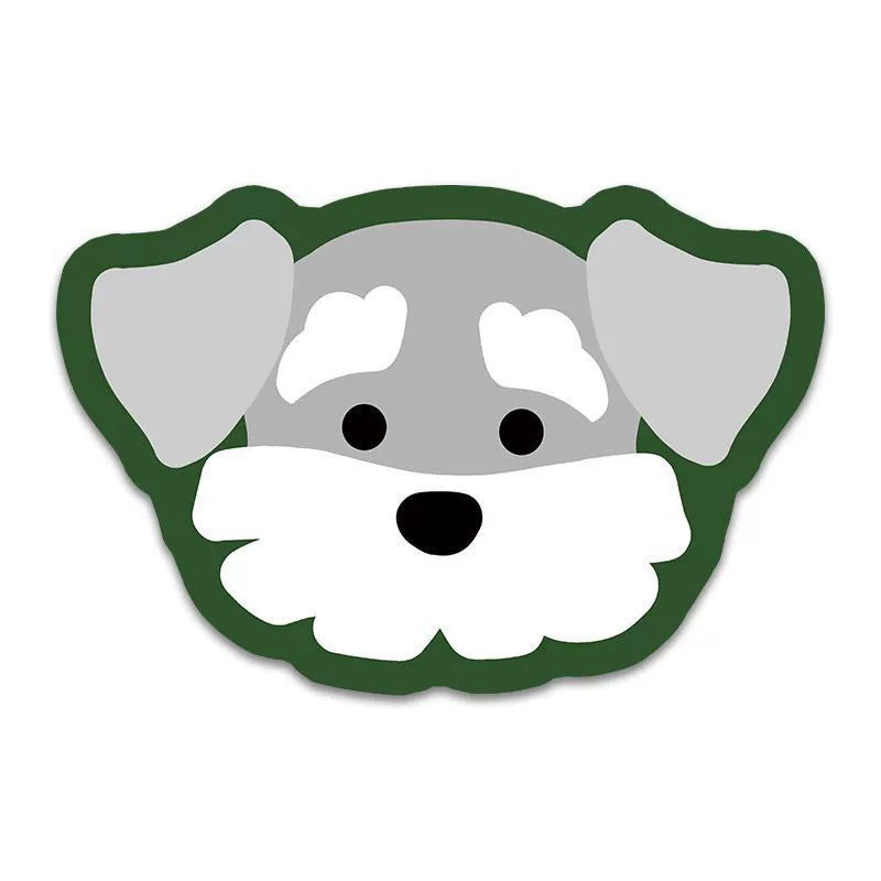 NNEDSZ 2 Pcs Style 6 Grey and Green Puppy pattern Cartoon Pet Feeding Mat for Cats & Dogs - Absorbent Diatom Mud Splash-Proof Mat, Easy to Clean-0