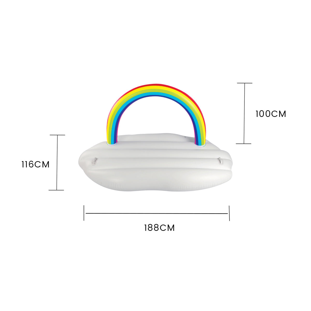 NNEDSZ Lazy Dayz Inflatable Rainbow Cloud Float 185cm-1