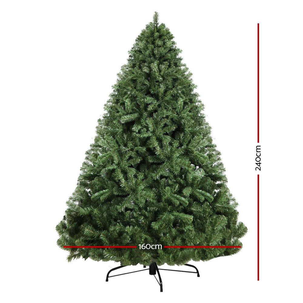 NNEDSZ Jollys 2.4M 8FT Christmas Tree Xmas Decoration Home Decor 1500 Tips Green-1