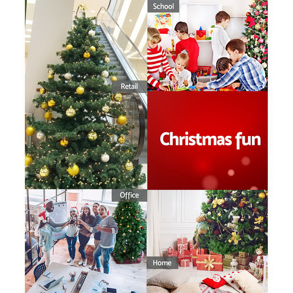 NNEDSZ Jollys 2.4M 8FT Christmas Tree Xmas Decoration Home Decor 1500 Tips Green-4