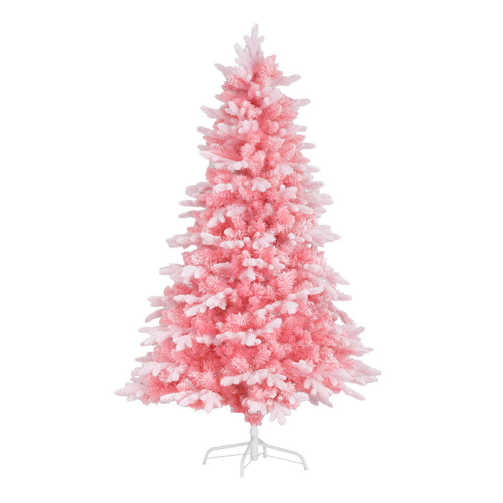 NNEDSZ Jingle Jollys Christmas Tree 1.8m Pink Xmas Tree Snowy Party Decor 810 Tips-2