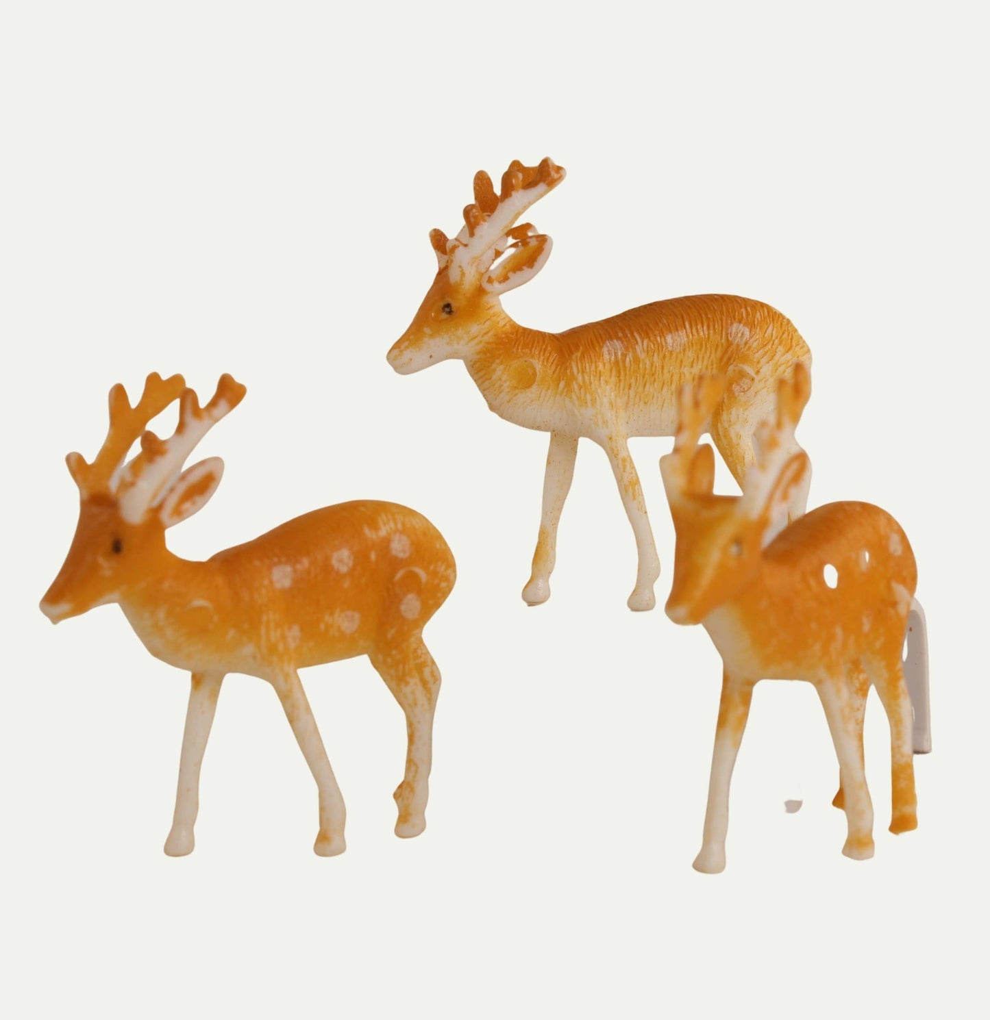 Retro Plastic Reindeer 1.5" - 4pcs-3