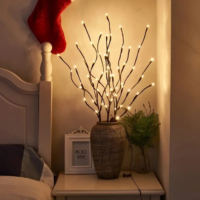 Enhance Your Celebrations with 1pc 20 LED Branch Lights | Battery-Powered Indoor Decoration Lights-2