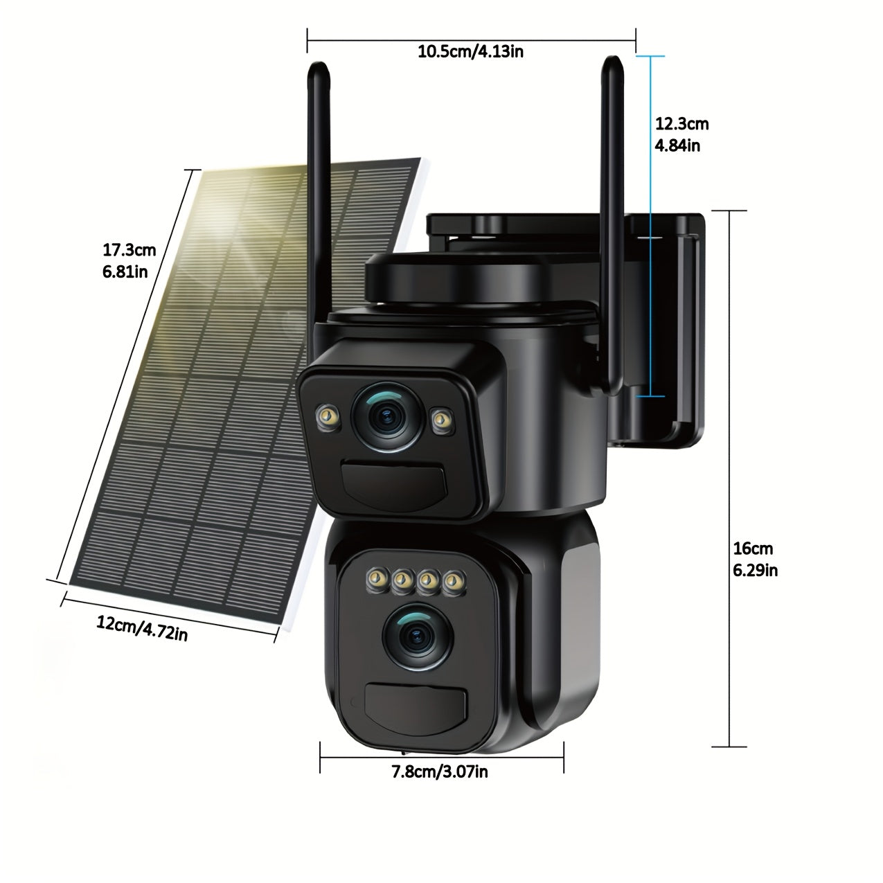 Security Camera with LED Spotlight with 360° Solar LED-3