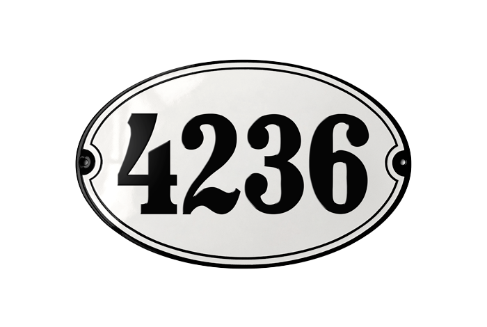 White Enamel Sign 23 x 14 cm (9" x 5½")-4