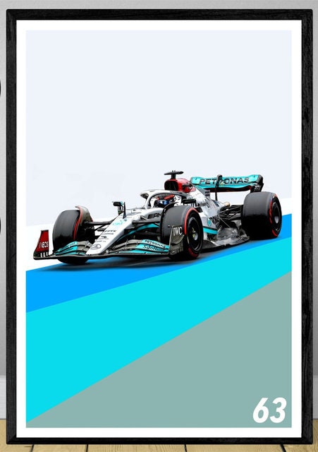 Poster Formel 1 Rennwagen Grand Prix Rennfahrer Namen Wagen Nummer I Deko Print ohne Rahmen-4