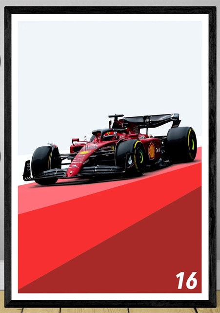 Poster Formel 1 Rennwagen Grand Prix Rennfahrer Namen Wagen Nummer I Deko Print ohne Rahmen-1