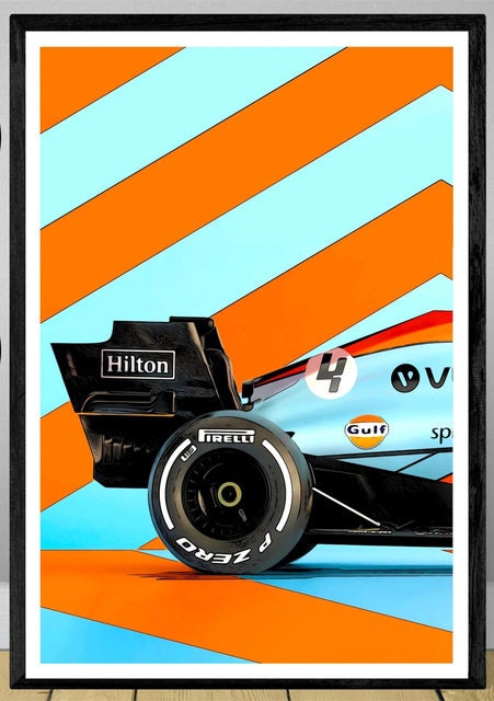 Poster Formel 1 Rennwagen Grand Prix Rennfahrer Namen Wagen Nummer I Deko Print ohne Rahmen-6