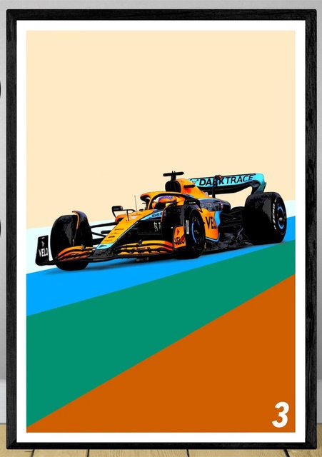 Poster Formel 1 Rennwagen Grand Prix Rennfahrer Namen Wagen Nummer I Deko Print ohne Rahmen-5