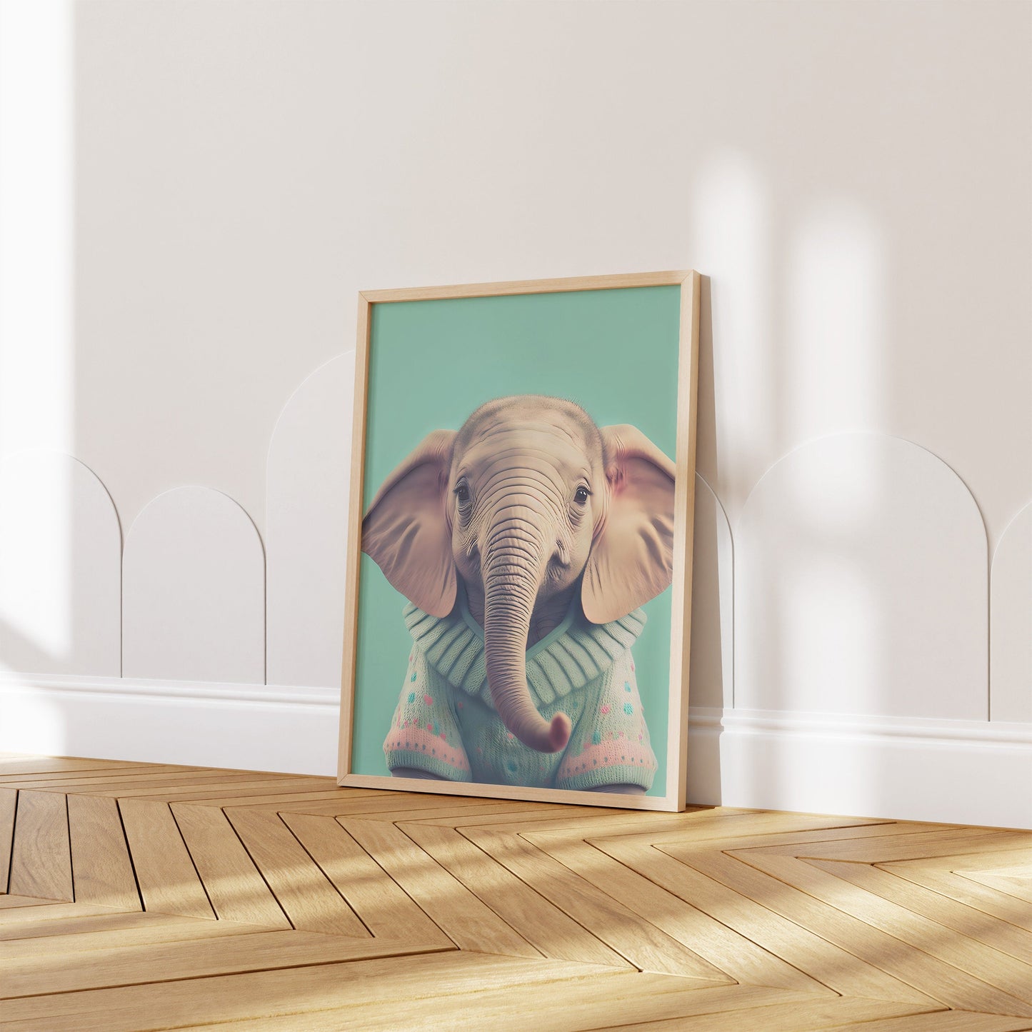 Kinderzimmer Poster Tiere Fuchs Elefant Bär Nashorn Erdmännchen · Kinderzimmer Bilder · Wand Deko · Kunst Druck · Deko Print · ohne Rahmen-7