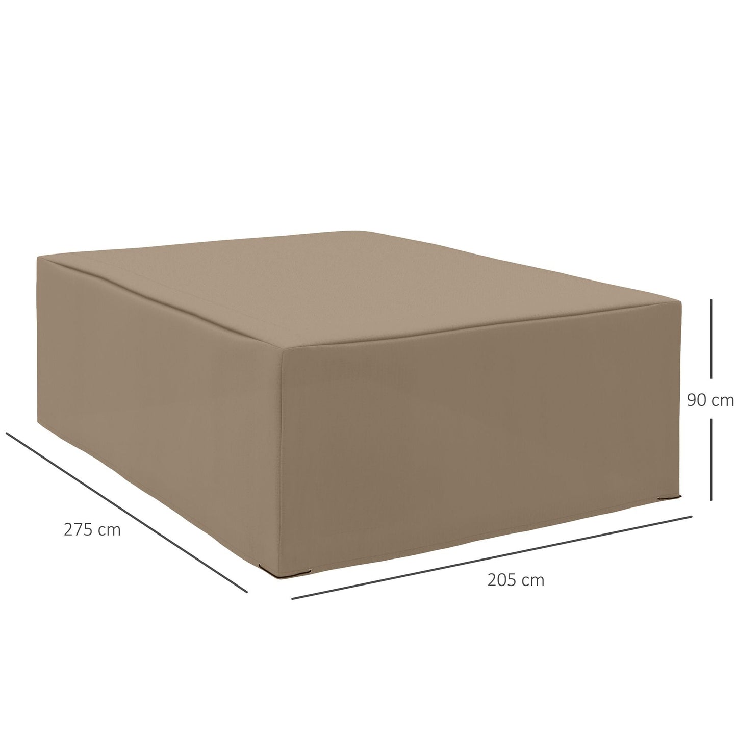 1 Piece Waterproof Oxford Garden Furniture Cover - Beige-2