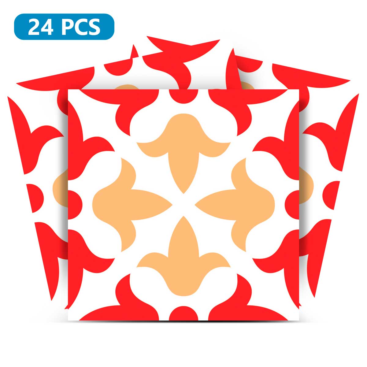 Red and Orange Home Décor for bathroom Peel and Stick Tile Stickers Model - K29-0