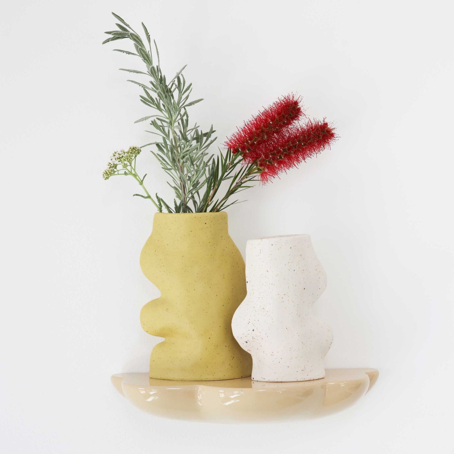 Fluxo Ceramic Vase - Medium White-3