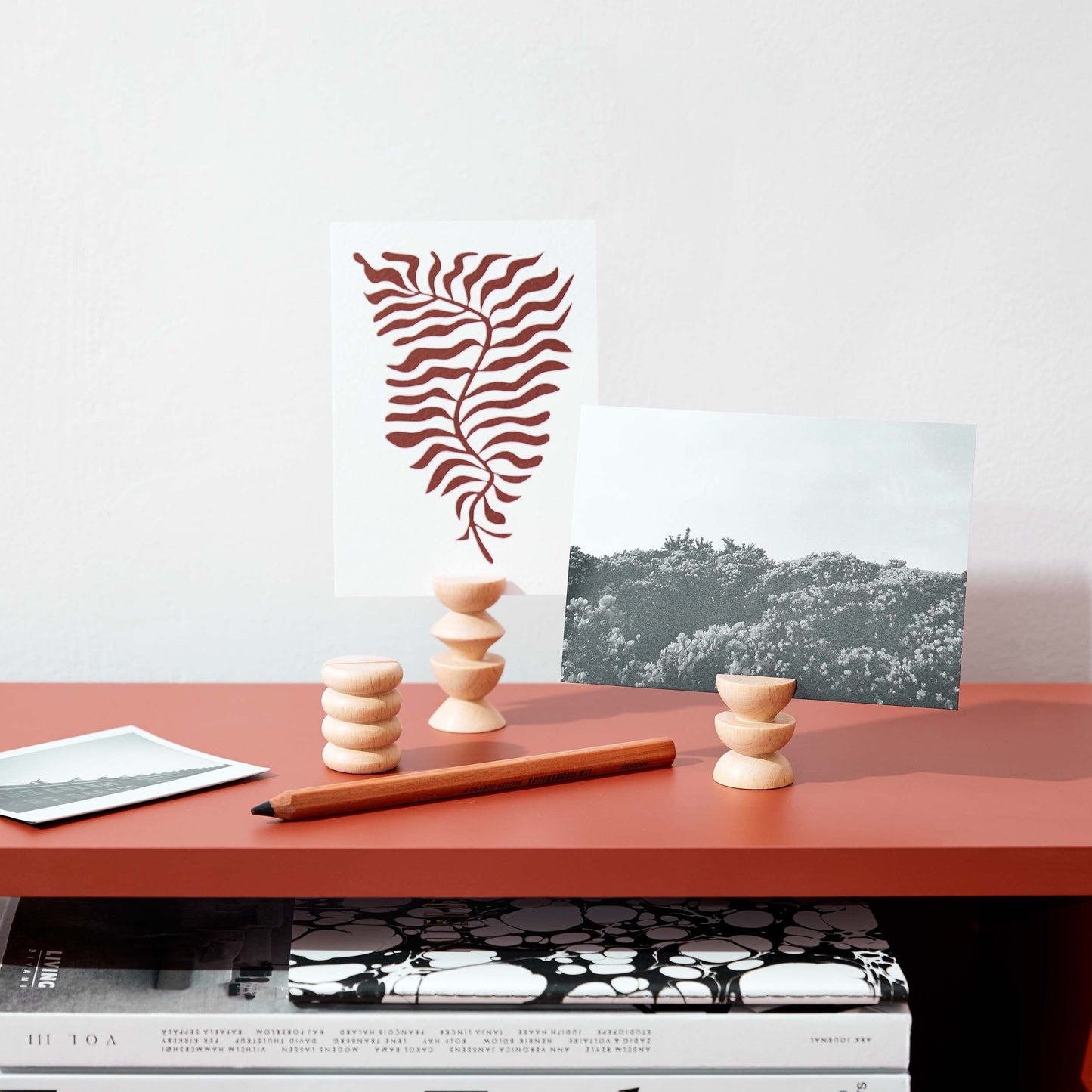 Totem Wooden Picture / Postcard Stand - Set of 5 Short-3