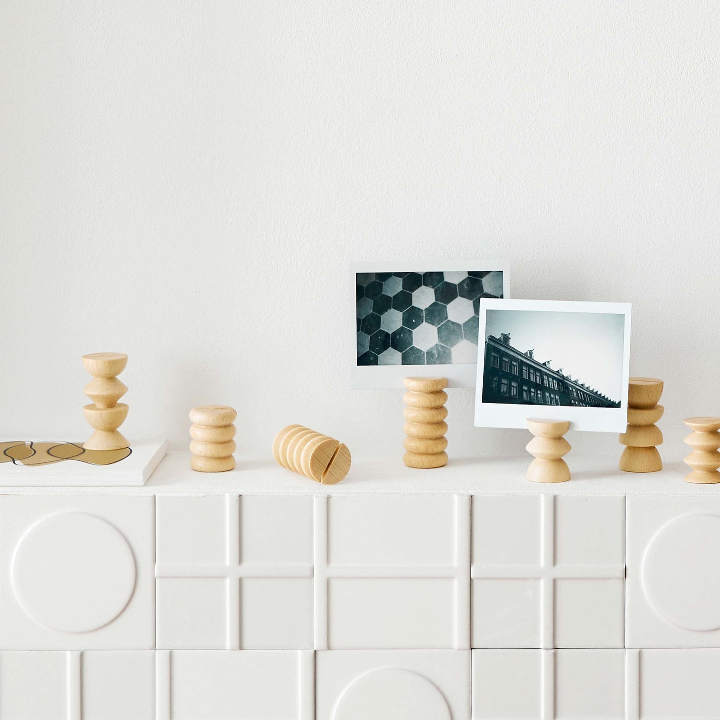 Totem Wooden Picture / Postcard Stand - Set of 5 Tall-2