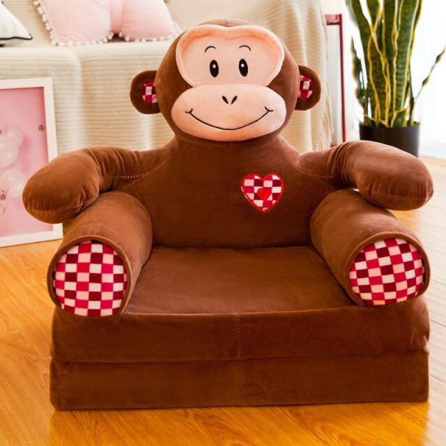 Children Folding Small Sofa Bed Nap Cartoon Cute Lazy Lying Seat Stool Removable and Washable Kids Sofa Kids Chair-16