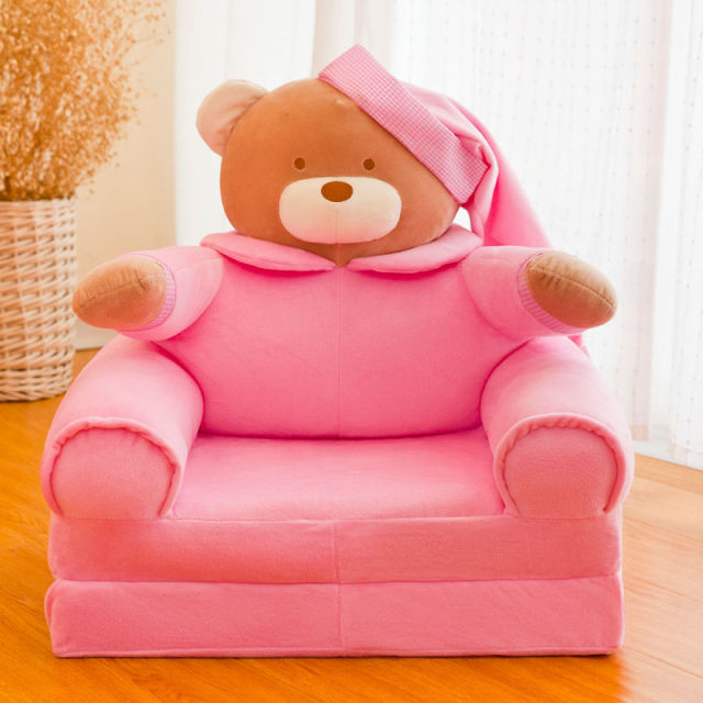 Children Folding Small Sofa Bed Nap Cartoon Cute Lazy Lying Seat Stool Removable and Washable Kids Sofa Kids Chair-6