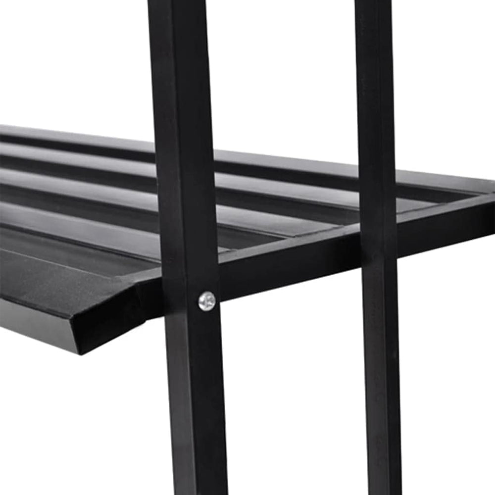 Pergola pro růže s lavičkou, černá-3