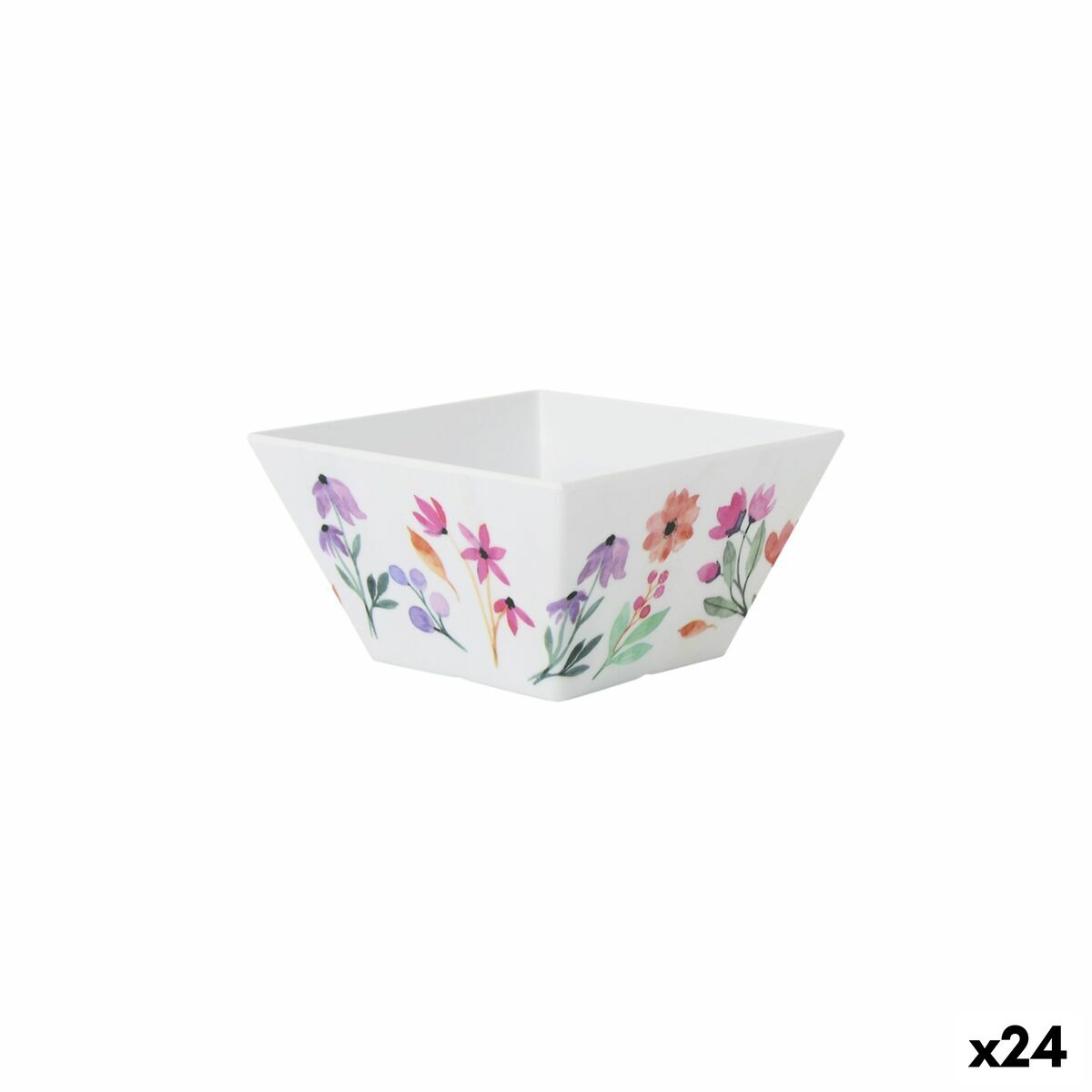 Snack Bowl La Mediterránea Flowers 13 x 13 x 7 cm (24 Units)-0