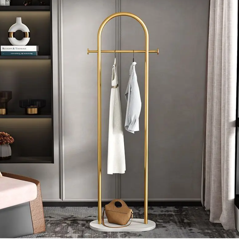 Marble Clothes with Metal Frame Hanger Rack-3