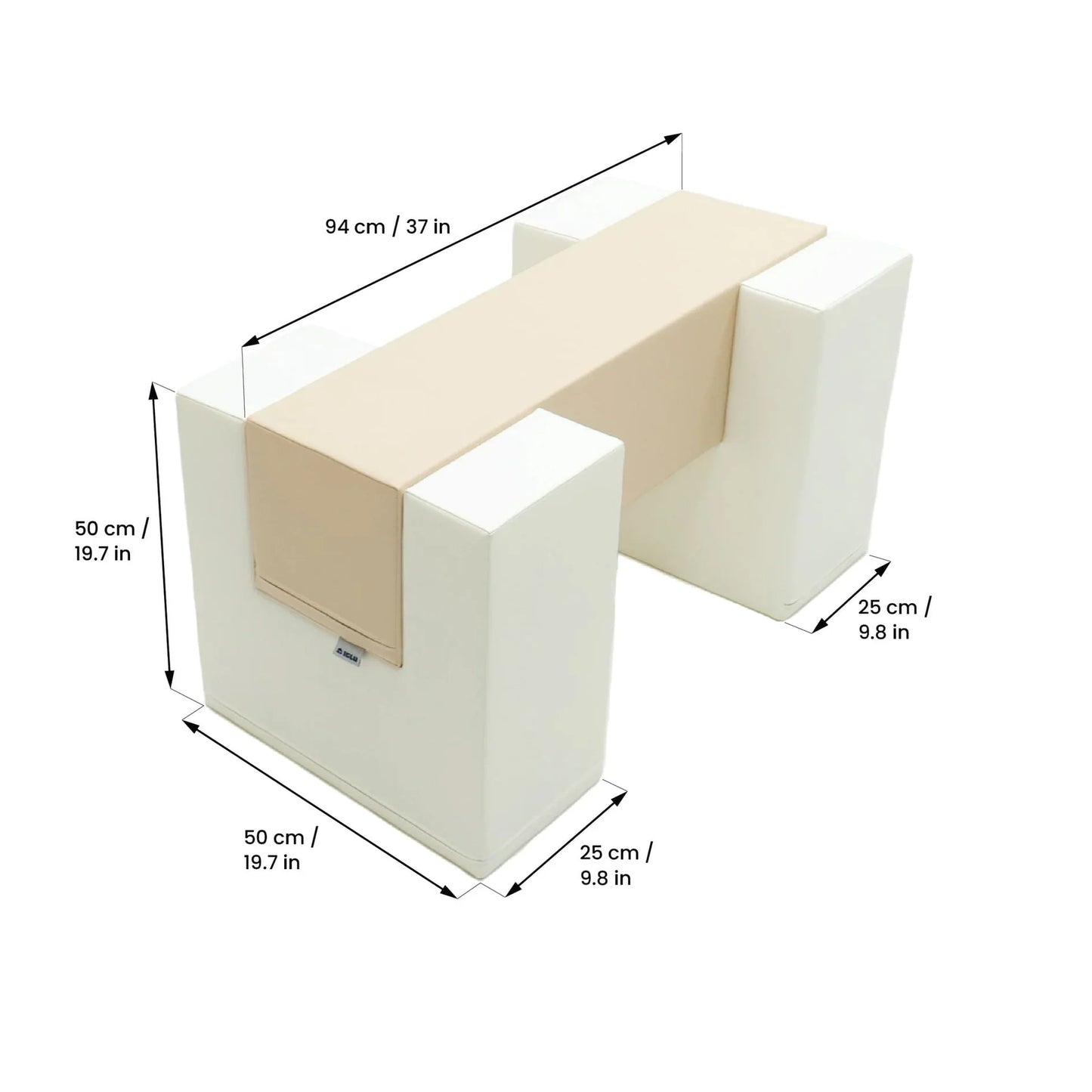Mega Fun Slider x Balance Bridge x Mega Cube Bundle (beige/white)-3