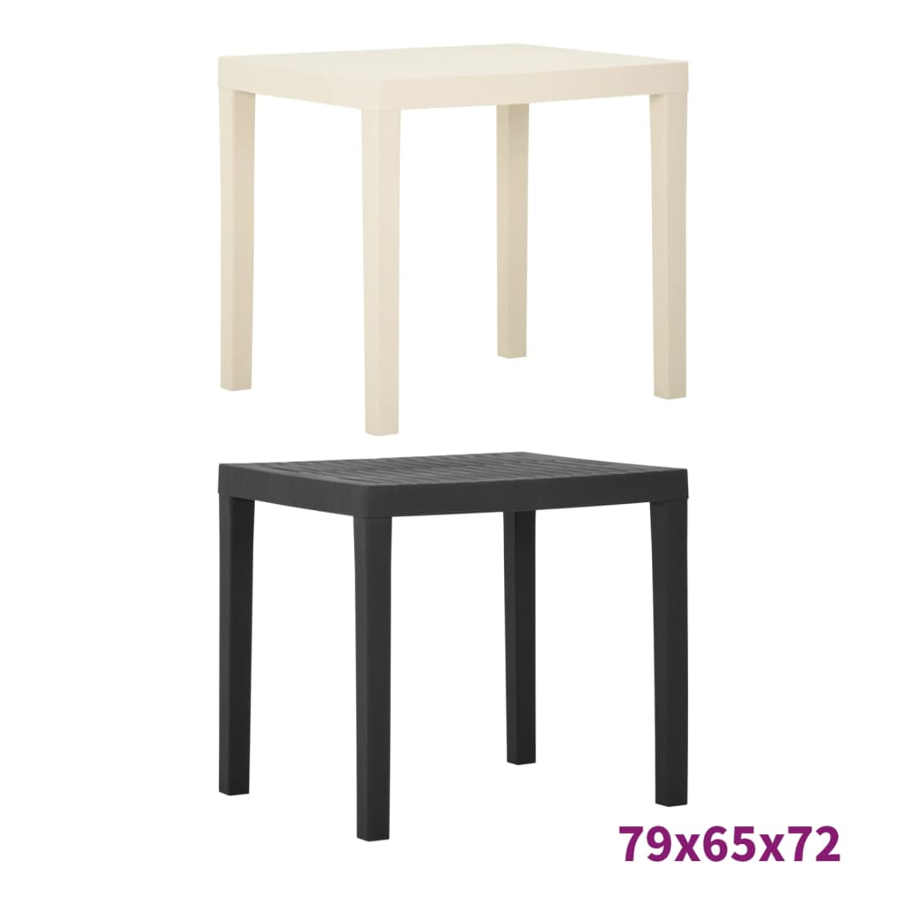 vidaXL Patio Table Outdoor Dining Table Garden Porch Camping Furniture Plastic-5