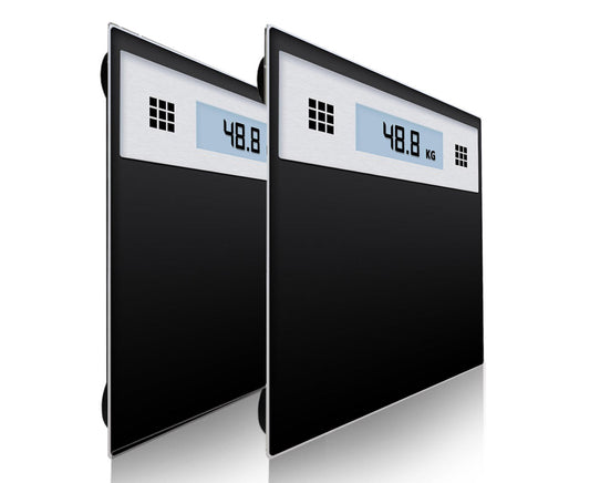 NNEAGS 2X 180kg Electronic Talking Scale Weight Fitness Glass Bathroom Scale LCD Display Stainless-0