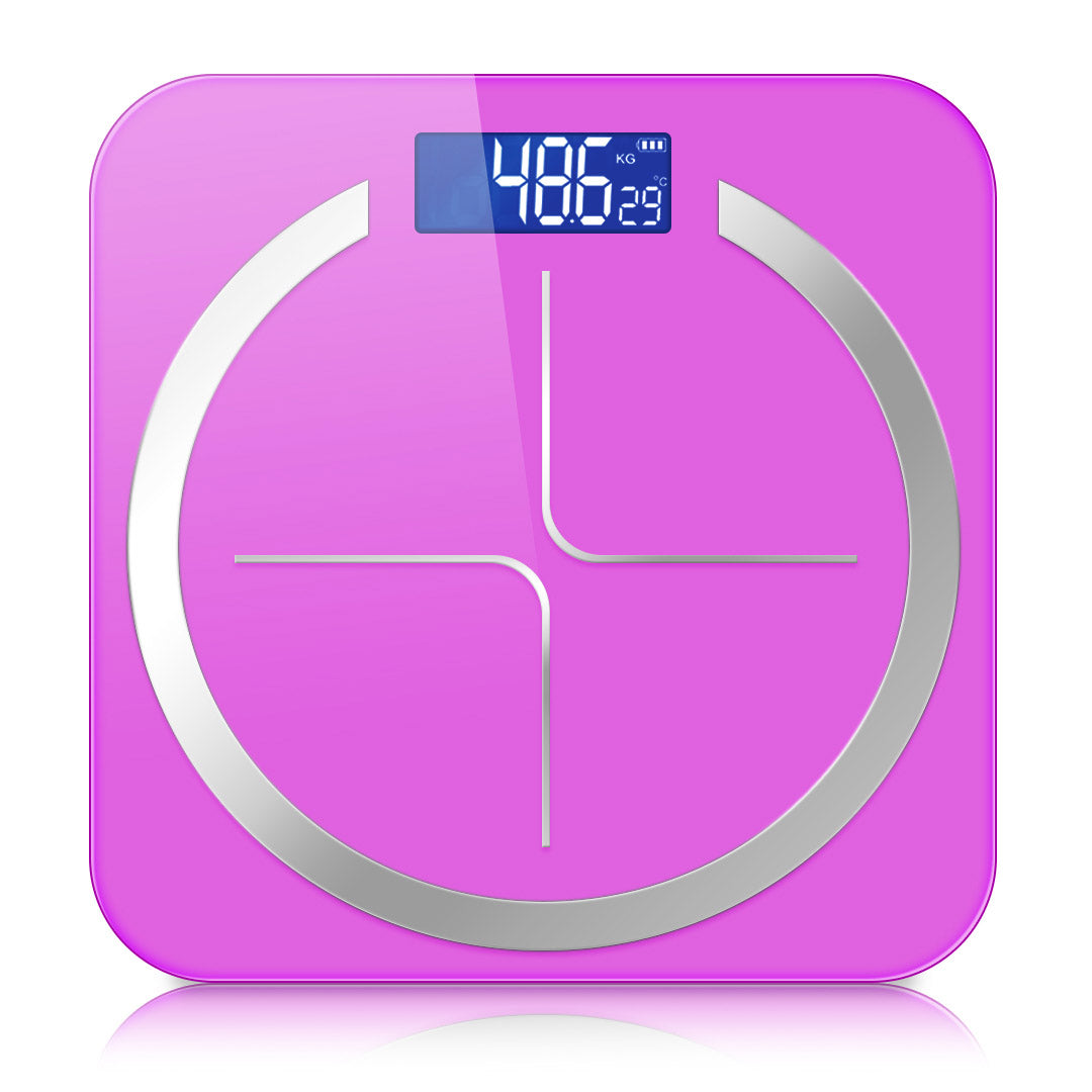 NNEAGS 180kg Glass LCD Digital Fitness Weight Bathroom Body Electronic Scales Pink-0
