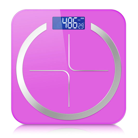 NNEAGS 180kg Glass LCD Digital Fitness Weight Bathroom Body Electronic Scales Pink-0