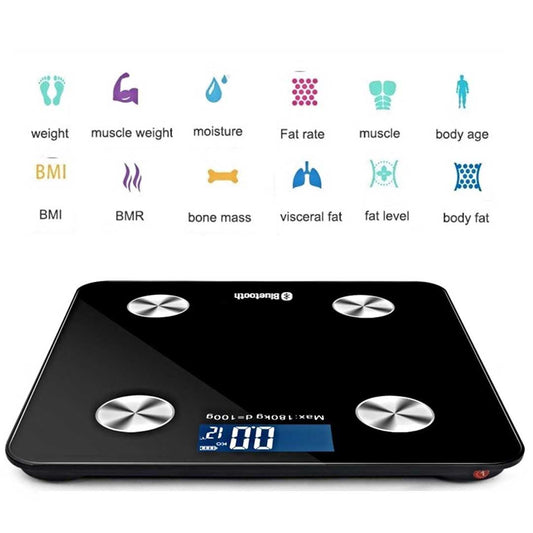 NNEAGS 2X Wireless Bluetooth Digital Body Fat Scale Bathroom Health Analyser Weight Pink-1