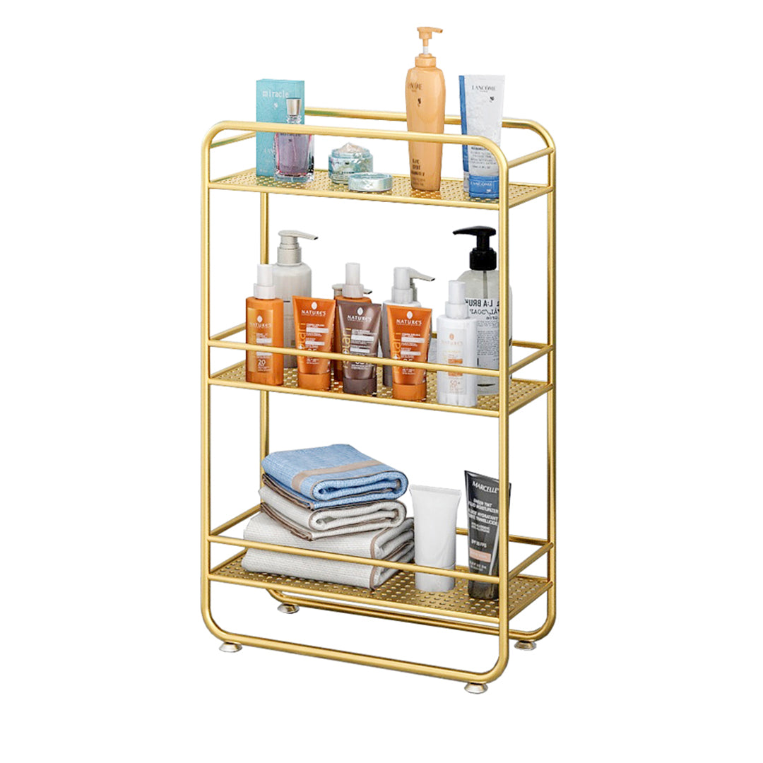 NNEAGS 3 Tier Rectangular Bathroom Shelf Multifunctional Storage Display Rack Organiser-2