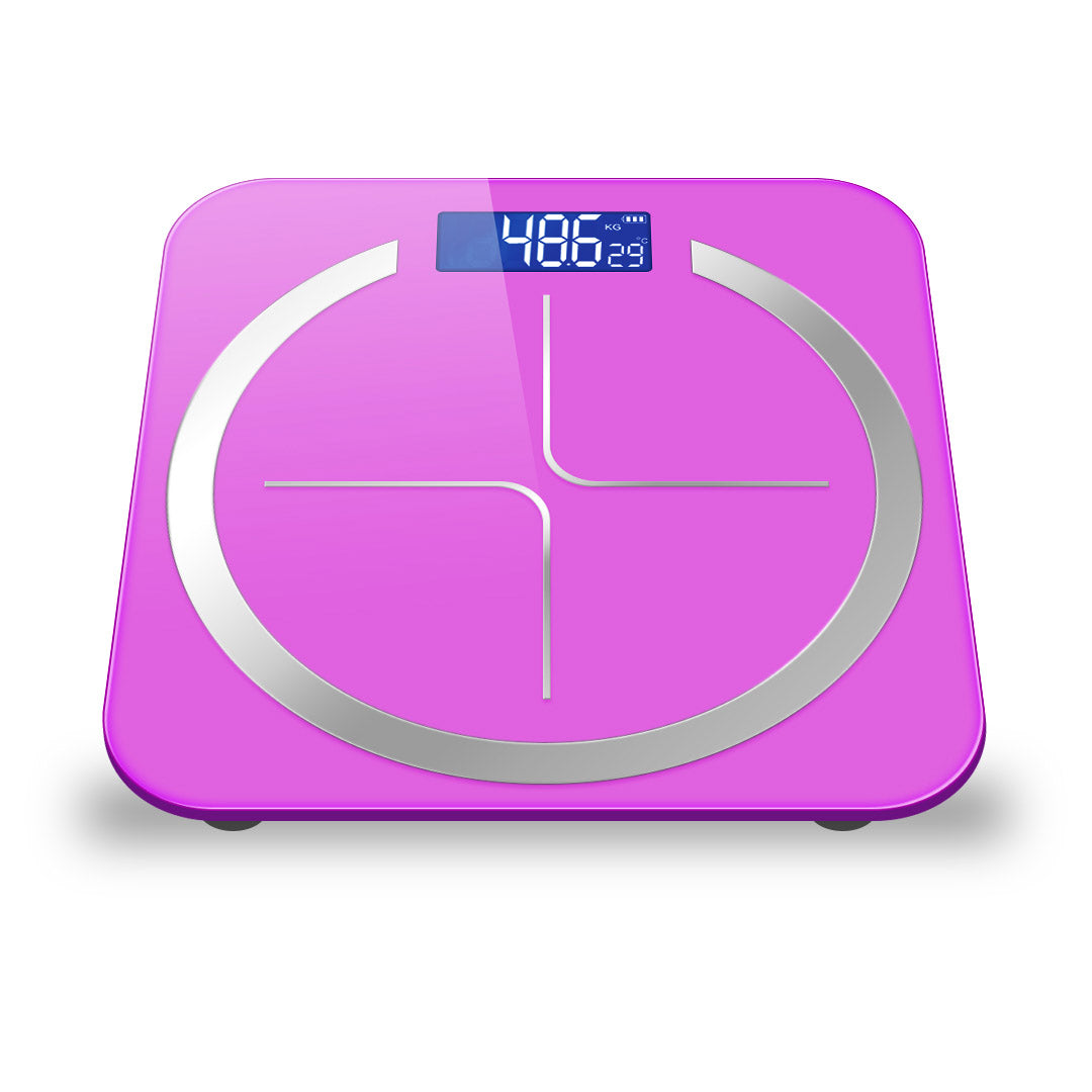 NNEAGS 180kg Glass LCD Digital Fitness Weight Bathroom Body Electronic Scales Pink-2