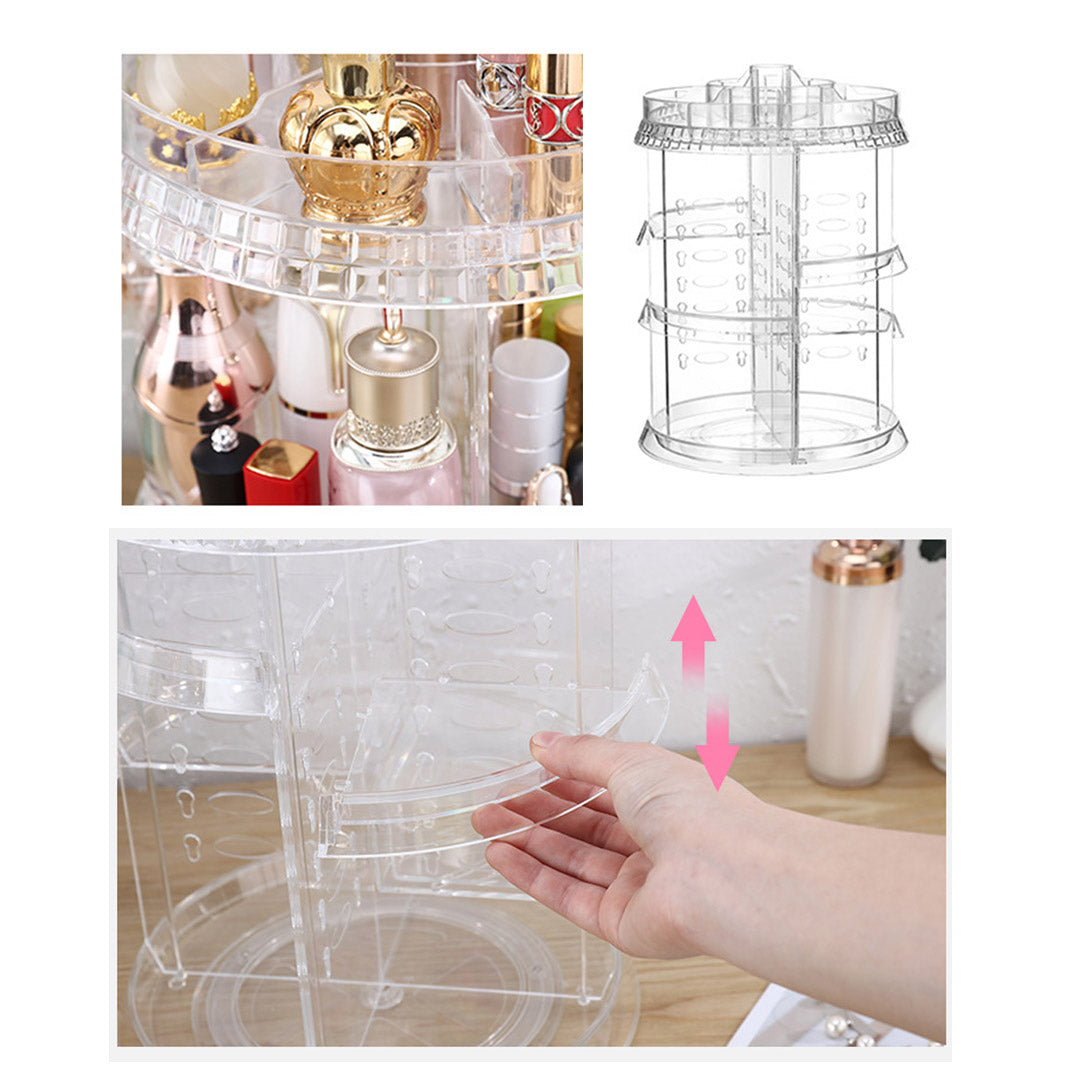 NNEAGS 2X 360 Degree Rotating Makeup Organiser Cosmetics Holder Display Stand Skincare Home Decor-2