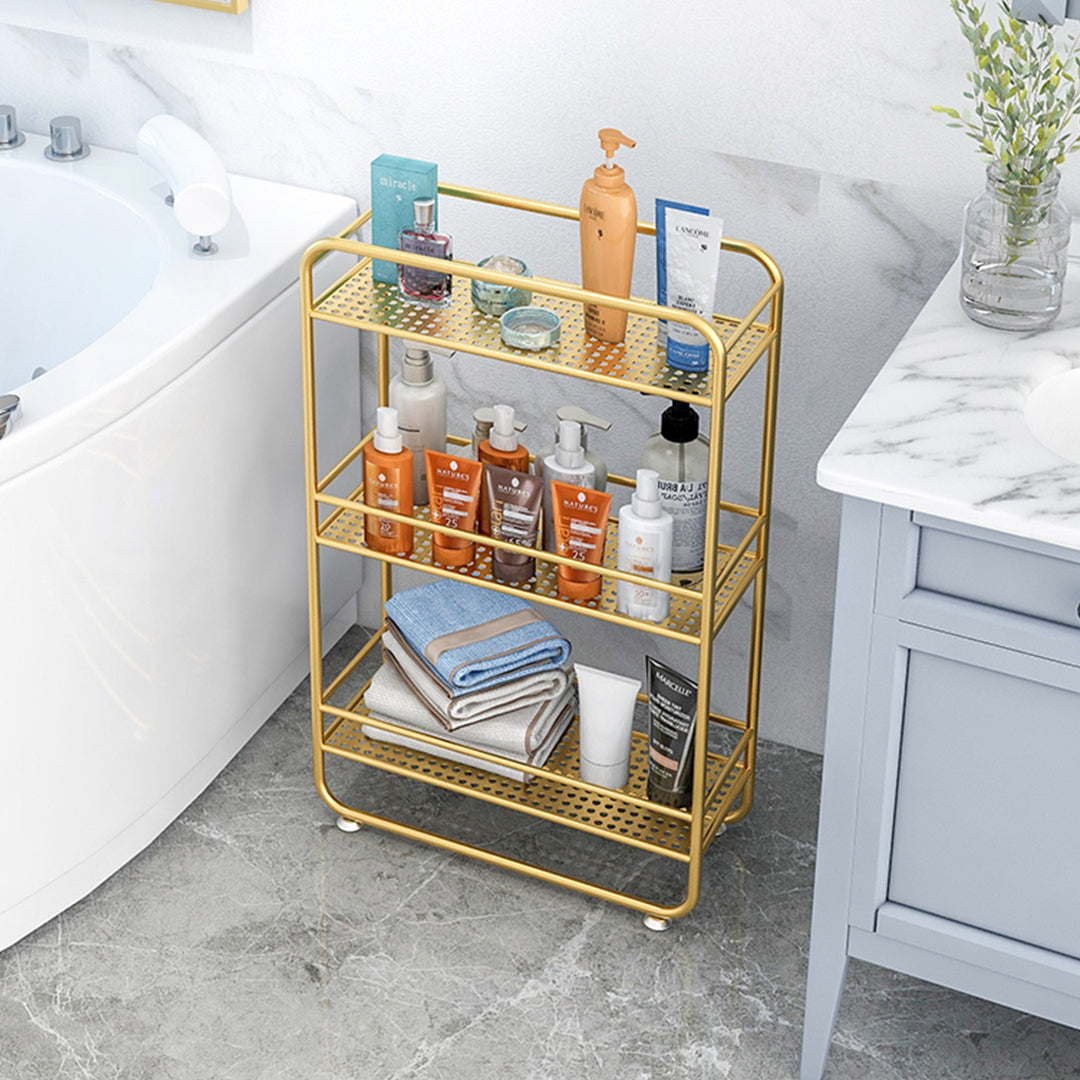 NNEAGS 3 Tier Rectangular Bathroom Shelf Multifunctional Storage Display Rack Organiser-4