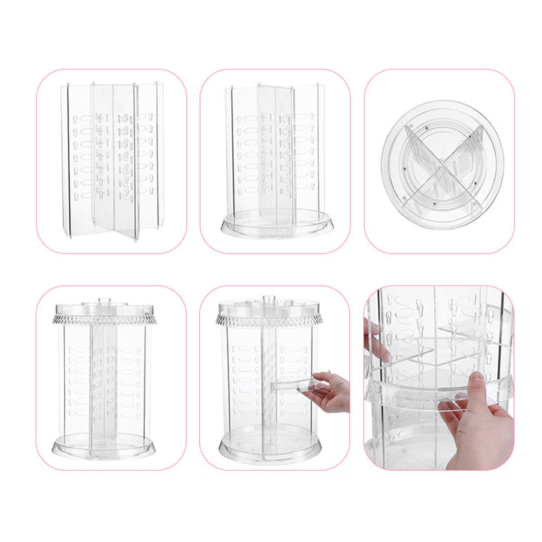 NNEAGS 2X 360 Degree Rotating Makeup Organiser Cosmetics Holder Display Stand Skincare Home Decor-4