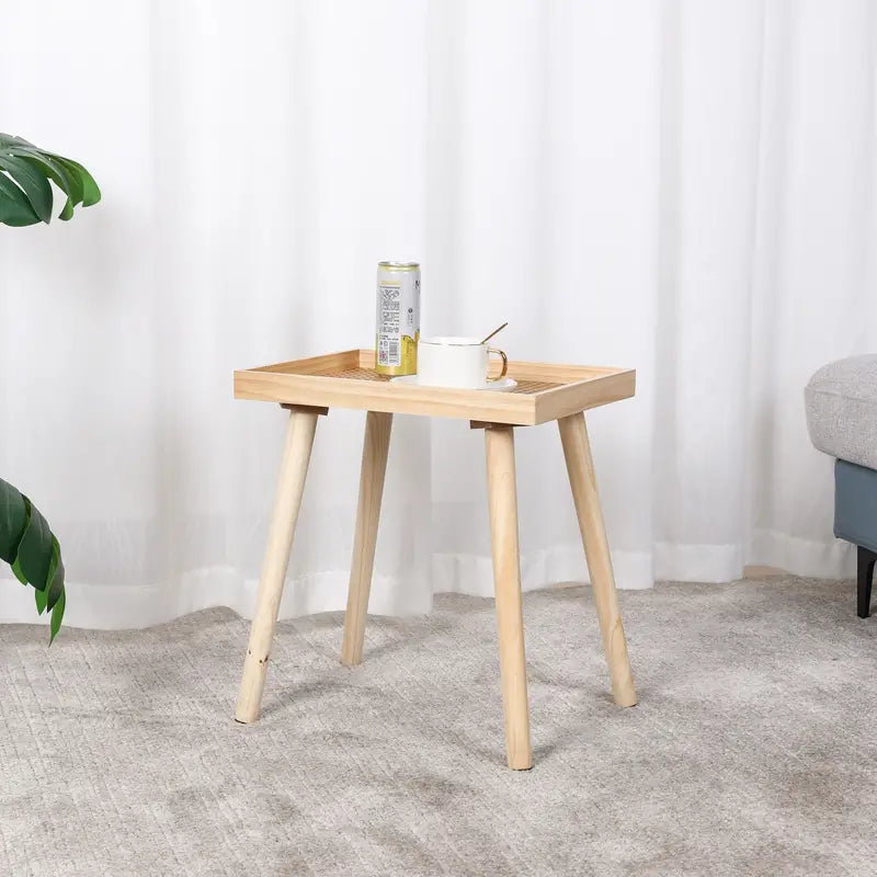 Create a cozy nook with the Solid Rattan Side Table, a testament to craftsmanship-4