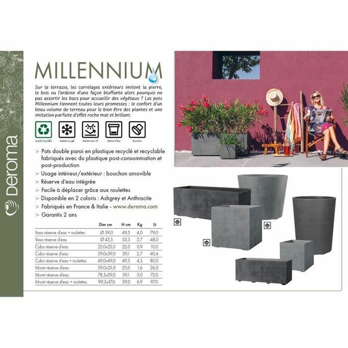 Plant pot Deroma-2