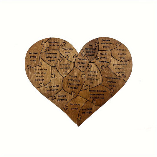 20 Reasons Why I Love You Wooden Heart Puzzle-0