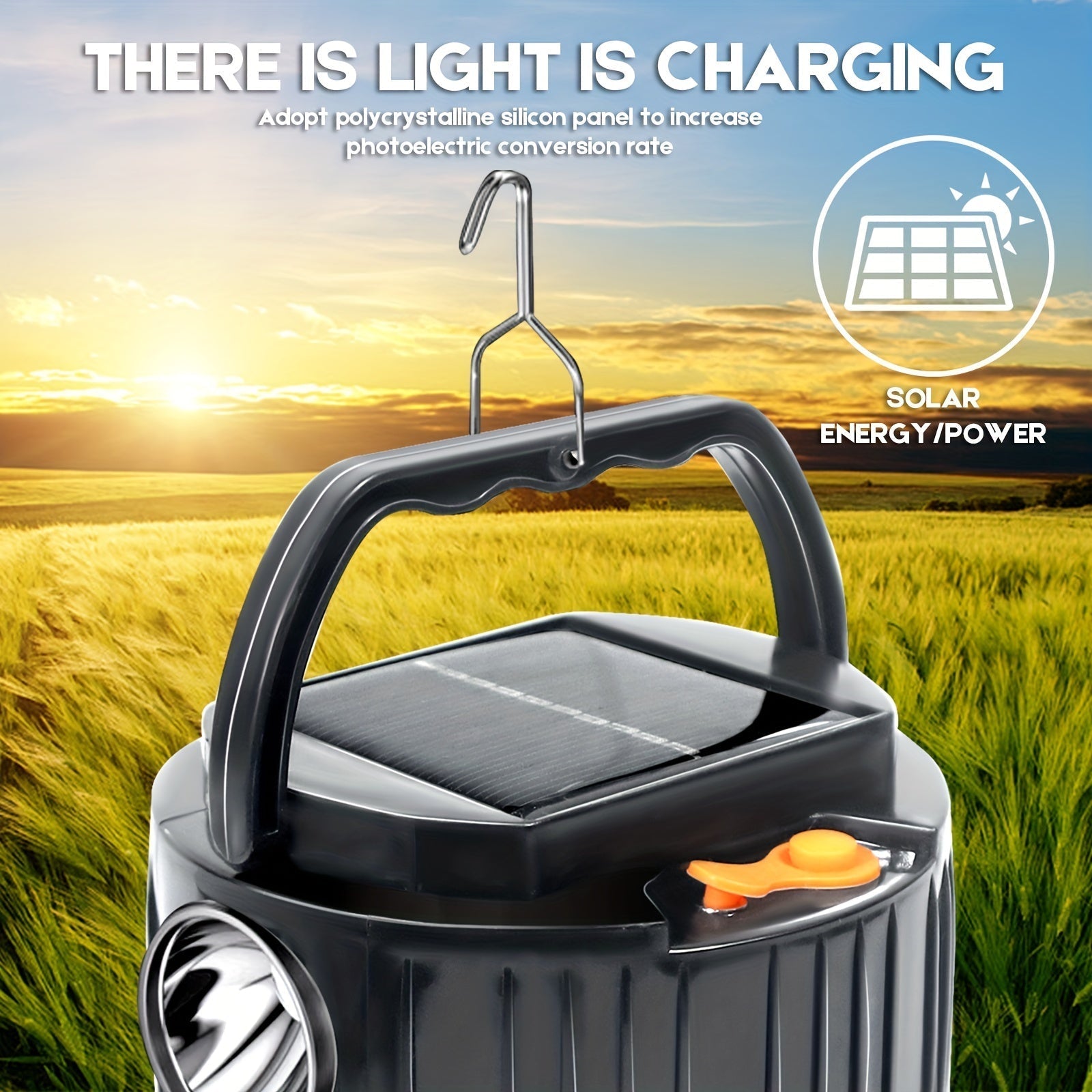 Solar Rechargeable Camping Light Outdoor LED Lamp-2