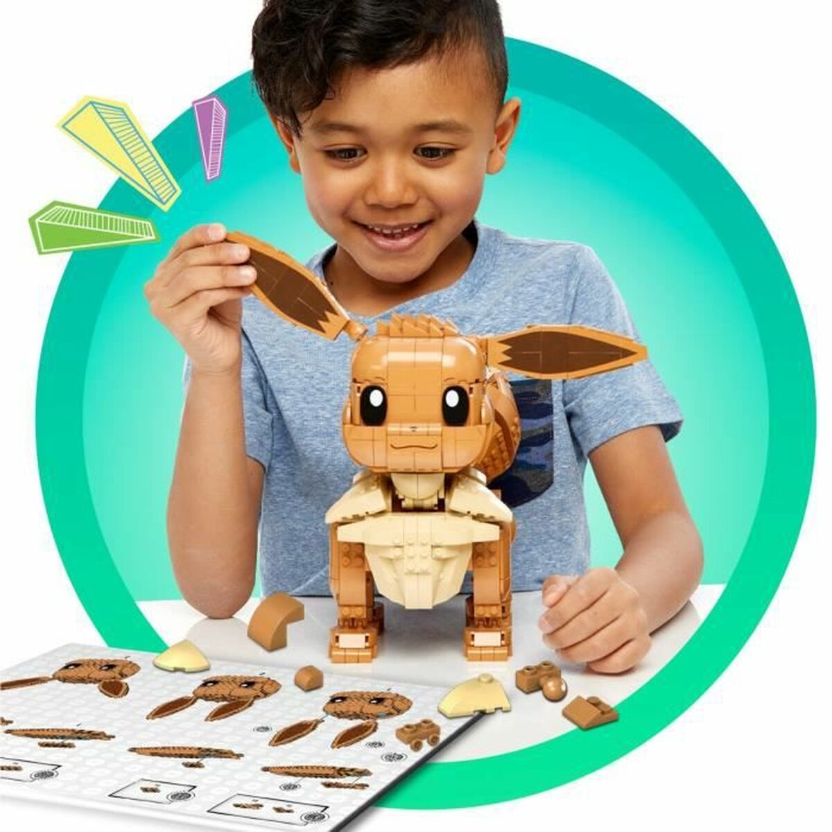 Construction set Pokémon Pokemon Eevee Giant Multicolour-9