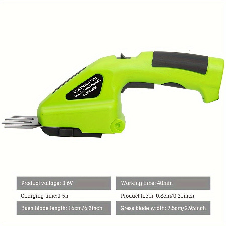Cordless 2-in-1 Grass Shear & Hedge Trimmer-2