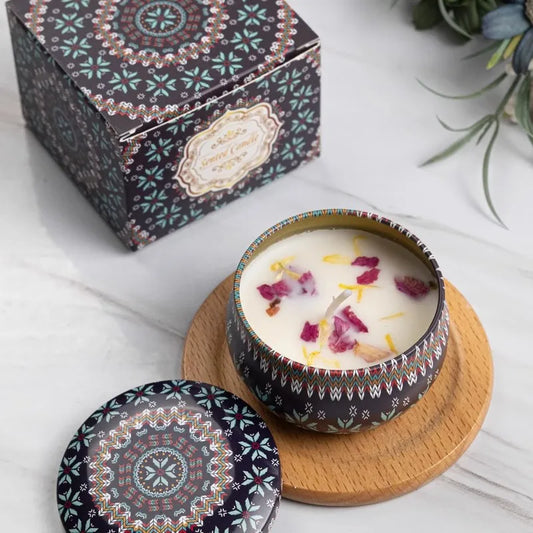4PCS Vintage Soy Wax Scented Candles in Jars-1