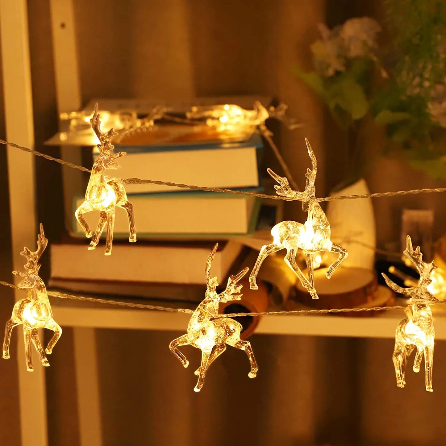 1.5M 10-LED Christmas Reindeer String Lights – Festive Fairy Garland-2