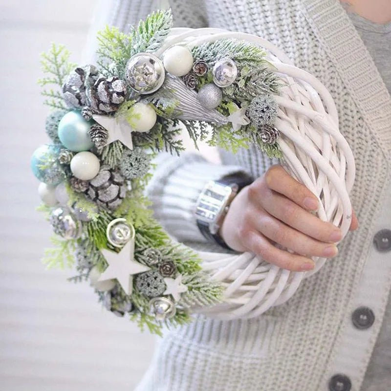 Rattan Wreath Ring DIY Christmas Tree Decor-1